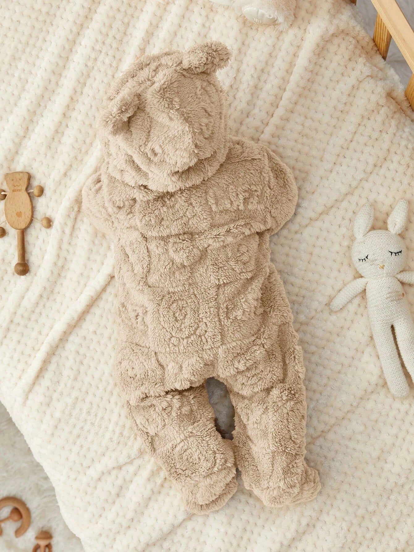 Adorable Baby Teddy Bear Onesie – Beige