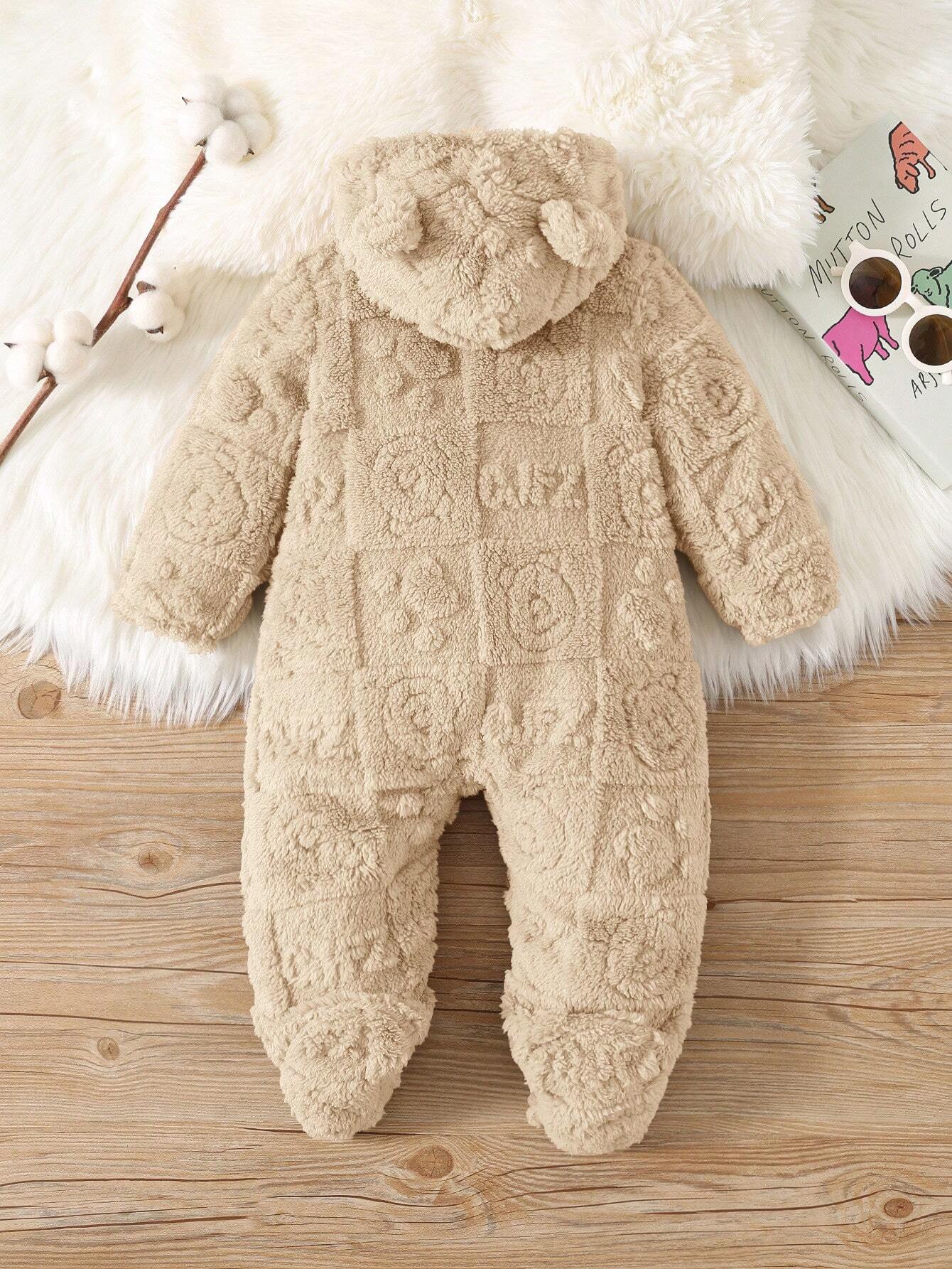 Adorable Baby Teddy Bear Onesie – Beige