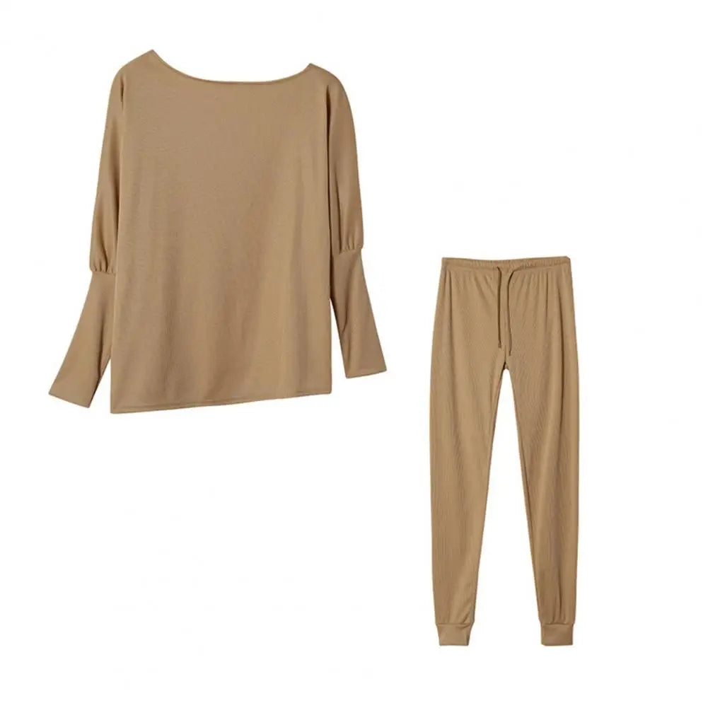 Chill Outfit for Mommys - 2-Piece Autumn Tracksuit – Slim Fit Top & Trousers Set