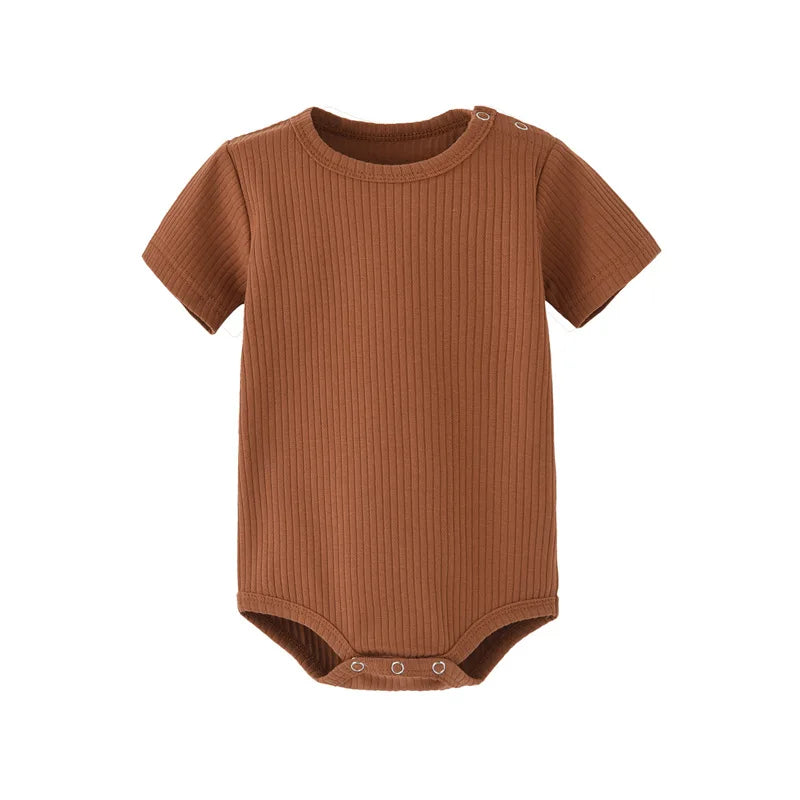 Soft Cotton Baby Bodysuit – Short Sleeve Romper