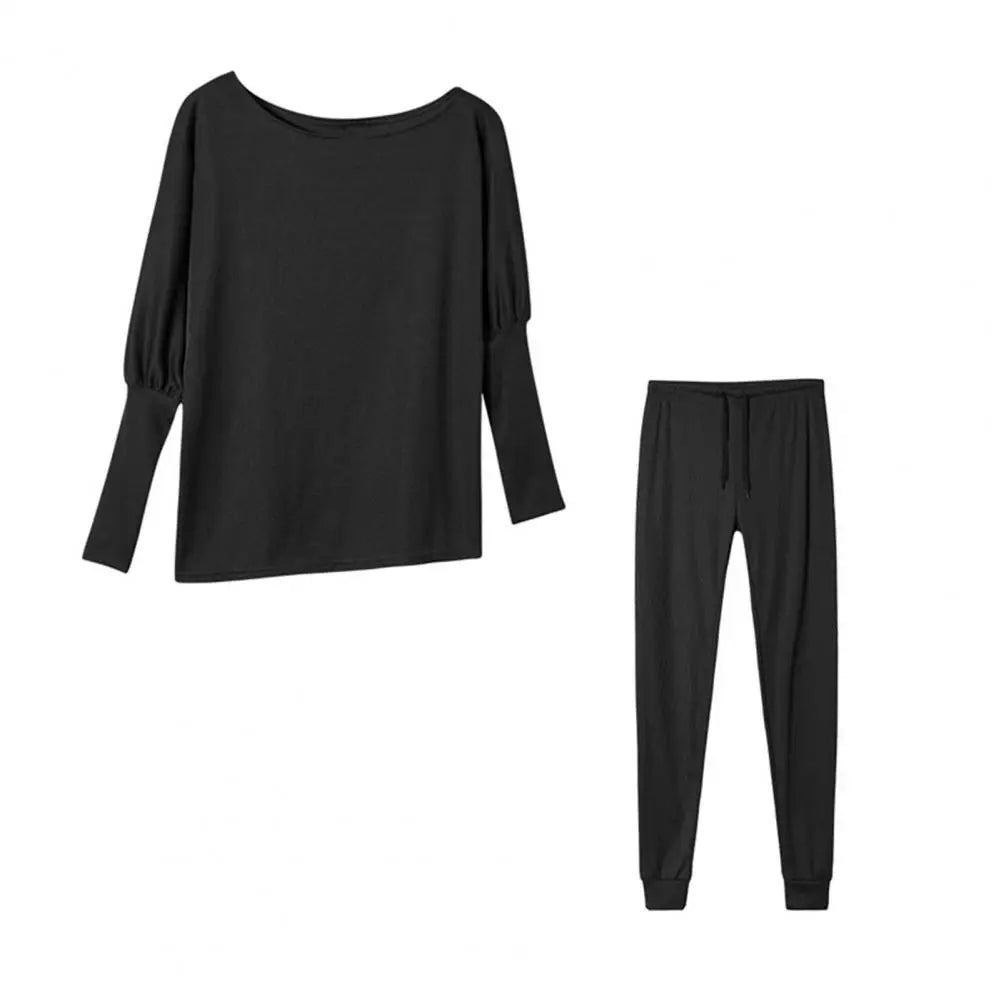 Chill Outfit for Mommys - 2-Piece Autumn Tracksuit – Slim Fit Top & Trousers Set