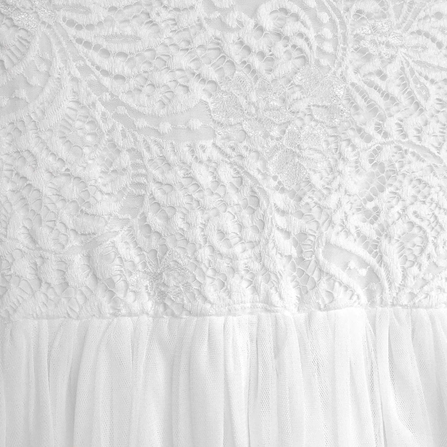 Swan White Flower Girl Lace Dress