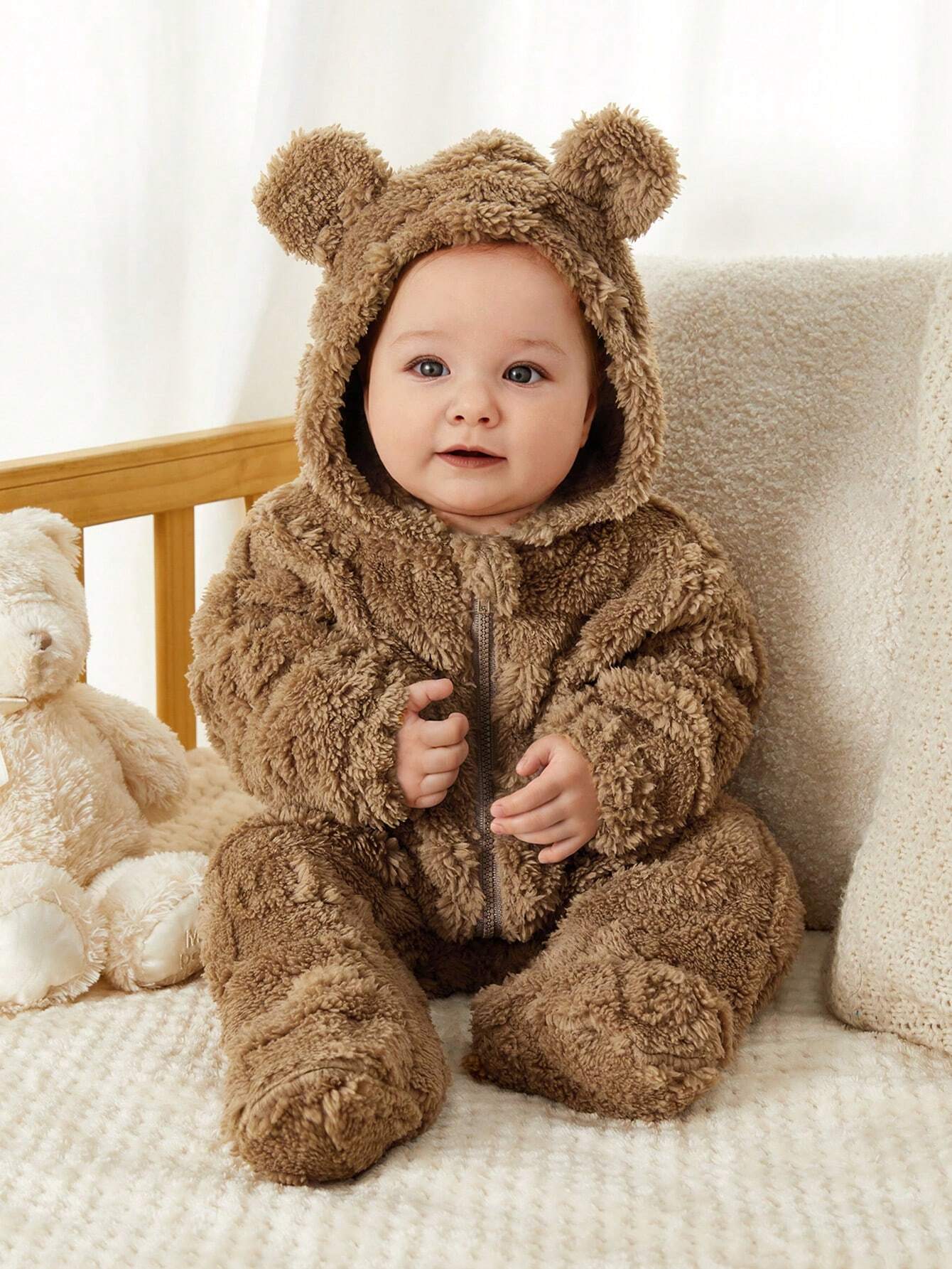 Adorable Baby Teddy Bear Onesie – Brown