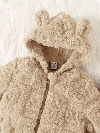 Adorable Baby Teddy Bear Onesie – Beige