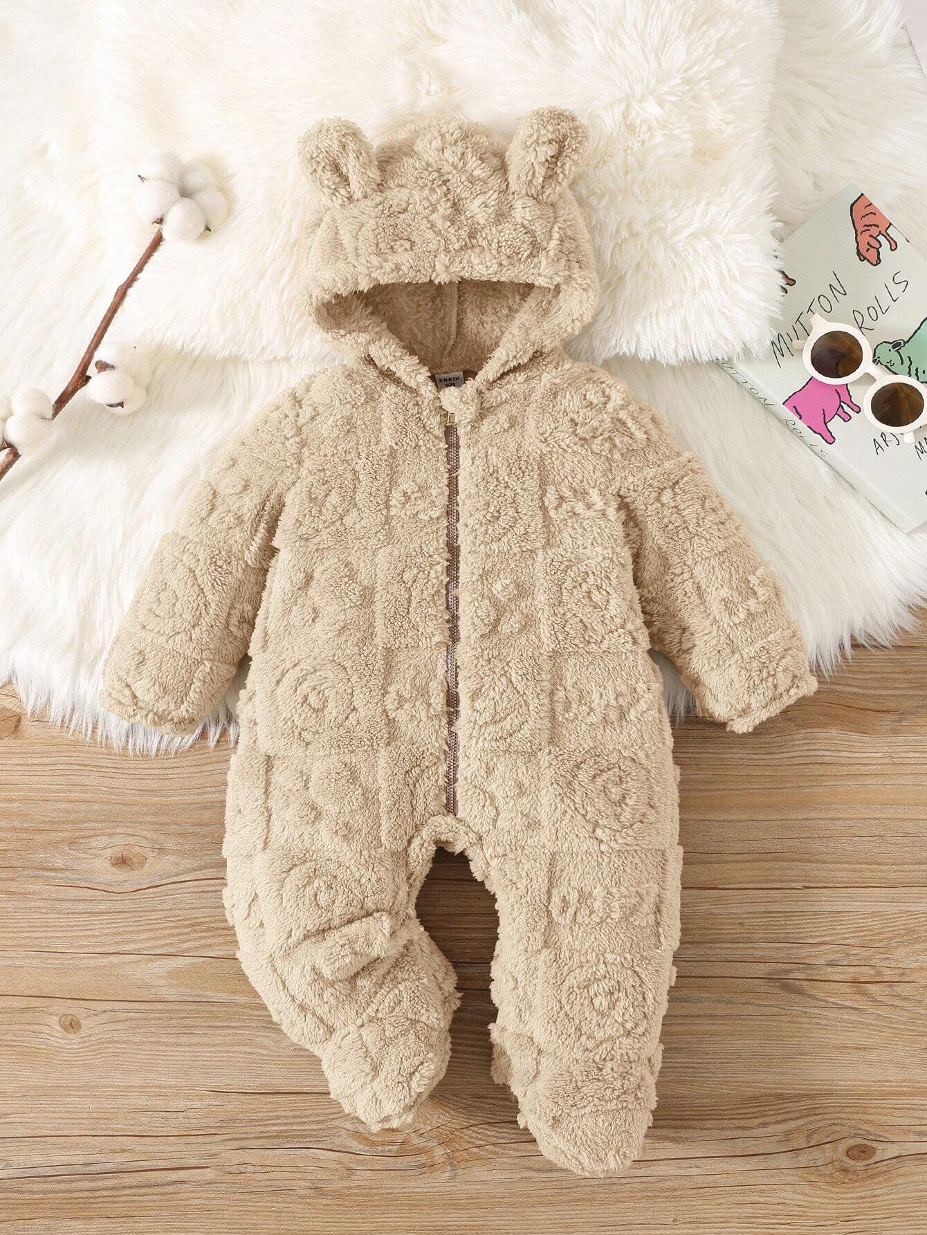 Adorable Baby Teddy Bear Onesie – Beige