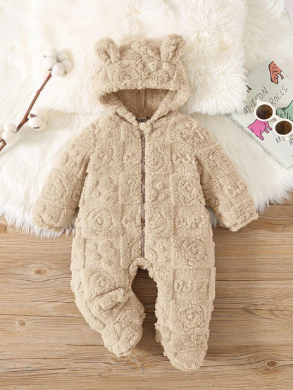 Adorable Baby Teddy Bear Onesie – Beige