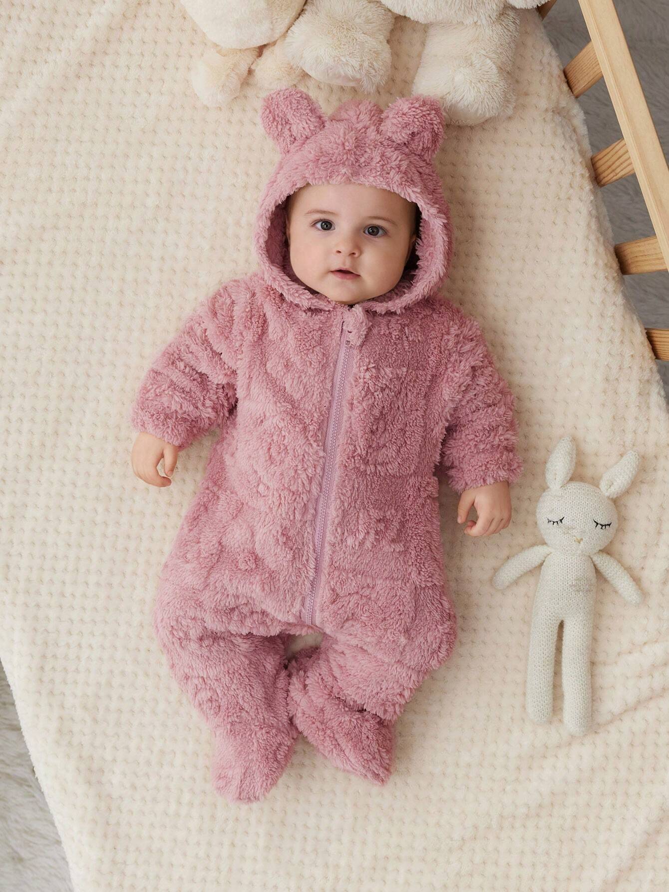 Adorable Baby Teddy Bear Onesie –  Pink