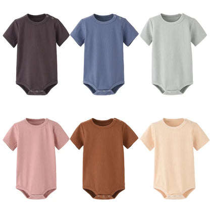 Soft Cotton Baby Bodysuit – Short Sleeve Romper